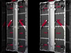zarówno wewnętrzna, jak i zewnętrzna aluminiowa srebrna obudowa 500*1000*74mm