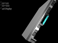 Szafa aluminiowa 500mm*1000mm*67mm pasuje do modułów ekranu LED 250*250mm
