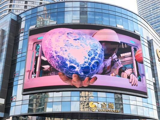 Reklama zewnętrzna billboardy zakrzywiony wyświetlacz LED P4 RGB trwały i energooszczędny