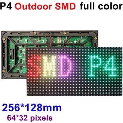 Zewnętrzny moduł wyświetlacza LED P4 SMD w pełnym kolorze Moduł z ekranem LED 320X160mm / 256X128mm