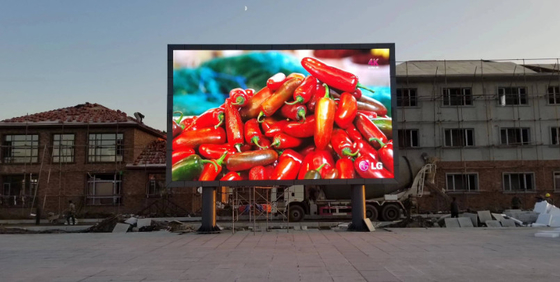300W P8 P10 Zewnętrzne ściany wideo LED Kolorowy wyświetlacz Żelazo Wodoodporny 7000cd / M²