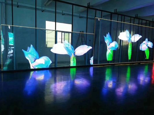 Wysokiej przejrzystości Ekran LED ze szkła przezroczystego o szerokim kącie widzenia i niskim zużyciu energii do użytku wewnątrz i na zewnątrz