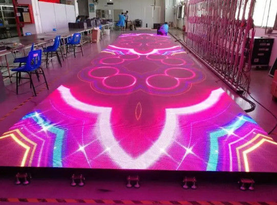 Lekka，Wytrzymała Wewnętrzna/Zewnętrzna Ekran z Płytek Podłogowych LED Zmieniający Kolor RGB