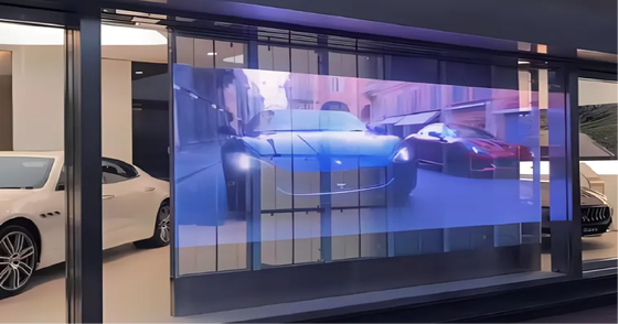 Przezroczysty szklany ekran LED P3.91mm Seria Holograficzna Odświeżanie 3840Hz
