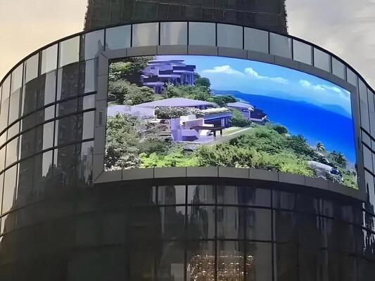 FCC IP65 Zewnętrzna zakrzywiona ściana LED RGB 3w1 P10 Elastyczna ściana wideo Led 1000W / m2