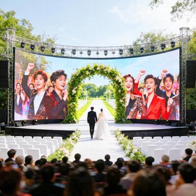 Ślub Led Screen Scene Background P5 Led Wall Rental Koncert Scene Background