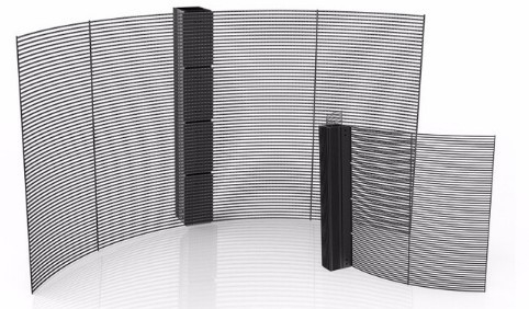 Oszczędność energii Led See Through Screen Wall 800W / M2 5000cd