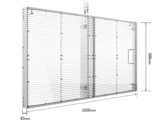 Reklama komercyjna Ekran LED z przezroczystego szkła Outdoor SMD1921 1/2 Scan ODM
