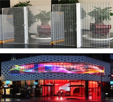 Reklama komercyjna Ekran LED z przezroczystego szkła Outdoor SMD1921 1/2 Scan ODM