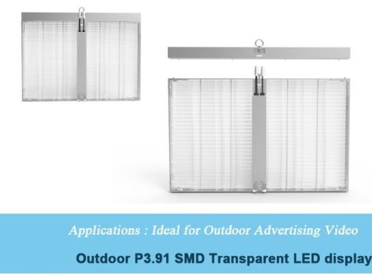 Przezroczysty szklany ekran LED P3.91mm Seria Holograficzna Odświeżanie 3840Hz