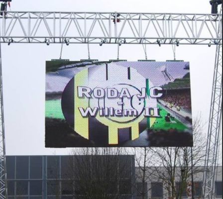 Wysoka lekkość 1R1G1B Zewnętrzne ściany wideo LED Tablica reklamowa P4mm 14bit