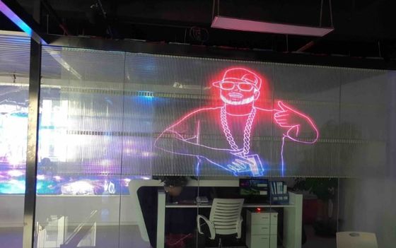 P2.5 Przejrzysty ekran LED ze szkła Zindywidualizowana seria holograficzna LED dla centrów handlowych
