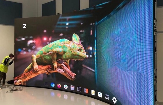 P3.91 Kryty ekran LED na zewnątrz sceny Wyświetlacze LED krzywej tła