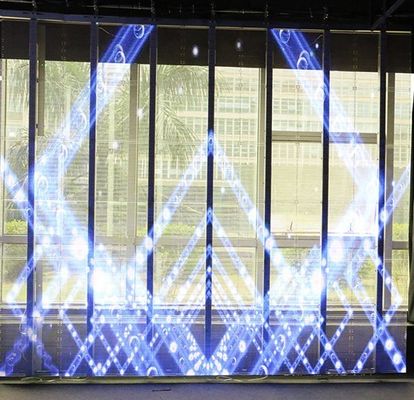 Ekran LED o wysokiej jasności P7.8 z przezroczystego szkła 281 bilionów IC 2038